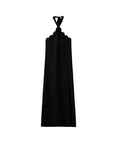 Mango Women's Floral Detail Halter Dress