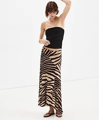 Mango Women's Asymmetric Midi Skirt
