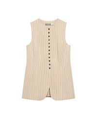 Mint Velvet Women's Pinstripe Longline Waistcoat