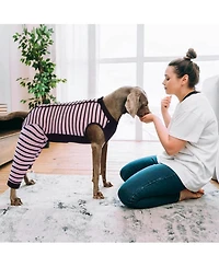 Soft Recovery Onesie Surgical Suit with Rear Leg Sleeves and Abdominal Coverage for Dogs