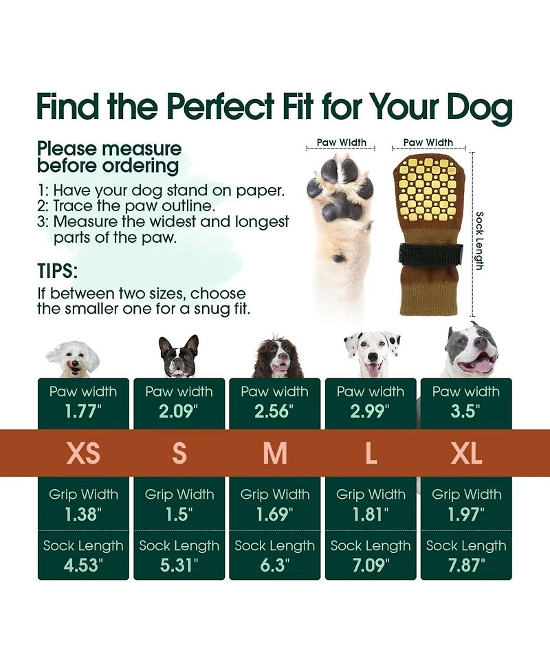 Double-Sided Grip Knit Paw Protection Socks for Dogs