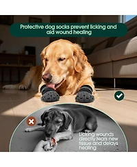 Double-Sided Grip Protective Dog Socks with Adjustable Straps for All Floors