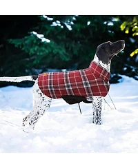 Reversible Waterproof Fleece-Lined Dog Jacket with Leash Access for Cold Weather
