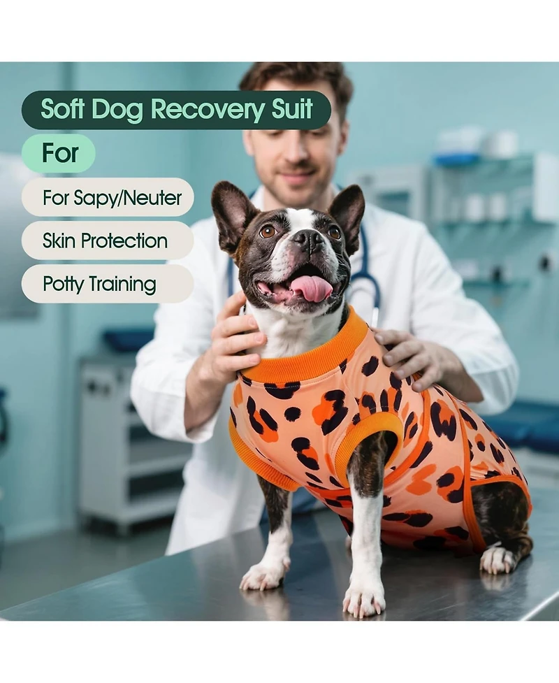 Post-Surgery Recovery Bodysuit for Dogs, Cone Alternative Onesie for Wound and Incision Protection
