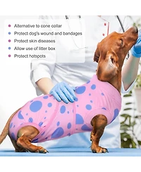 Soft Stretch Recovery Suit for Dogs, Post-Op Surgical Protective Bodysuit, E-Collar Alternative