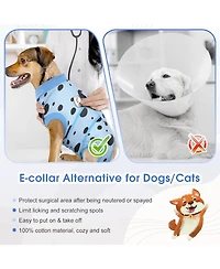 Soft Stretch Recovery Suit for Dogs, Post-Op and Surgical Protective Bodysuit, E-Collar Alternative