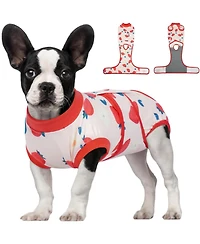 Breathable Stretch-Knit Post-Surgery Recovery Suit and Cone Alternative Onesie for Dogs