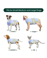 Soft Breathable Recovery Suit for Dogs and Cats, Post-Surgery Onesie with Cone-Free Wound Protection
