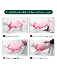 Cotton-Spandex Post-Surgery Recovery Bodysuit Onesie for Dogs