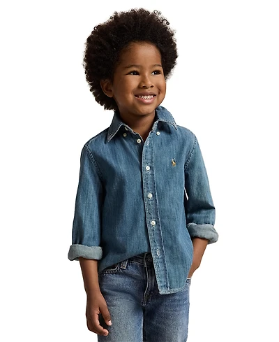 Polo Ralph Lauren Toddler and Little Boys Cotton Chambray Shirt