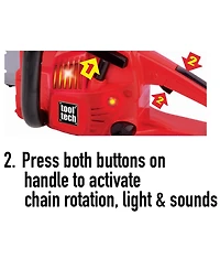 Red Box Tool Tech Vibrating-Lighted Toy Chainsaw, 2-Piece, Ages 3+