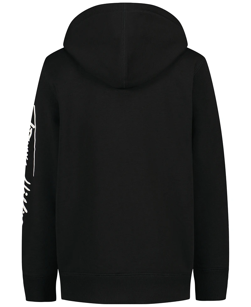 Tommy Hilfiger Boys' 4-20 Signature Full Zip Kangaroo Pockets Cotton-Polyester Blend Hoodie