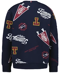 Tommy Hilfiger Boys' 4-20 Collegiate Allover Print Crew Relaxed-Fit Sweatshirt