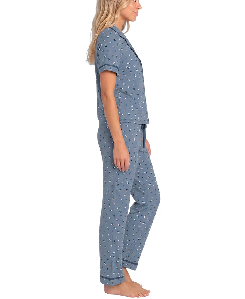 Sincerely Jules Women's Modal-Spandex Short-Sleeve Pajama Set