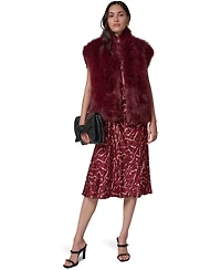 Donna Karan New York Women's Faux-Fur Sleeveless Vest