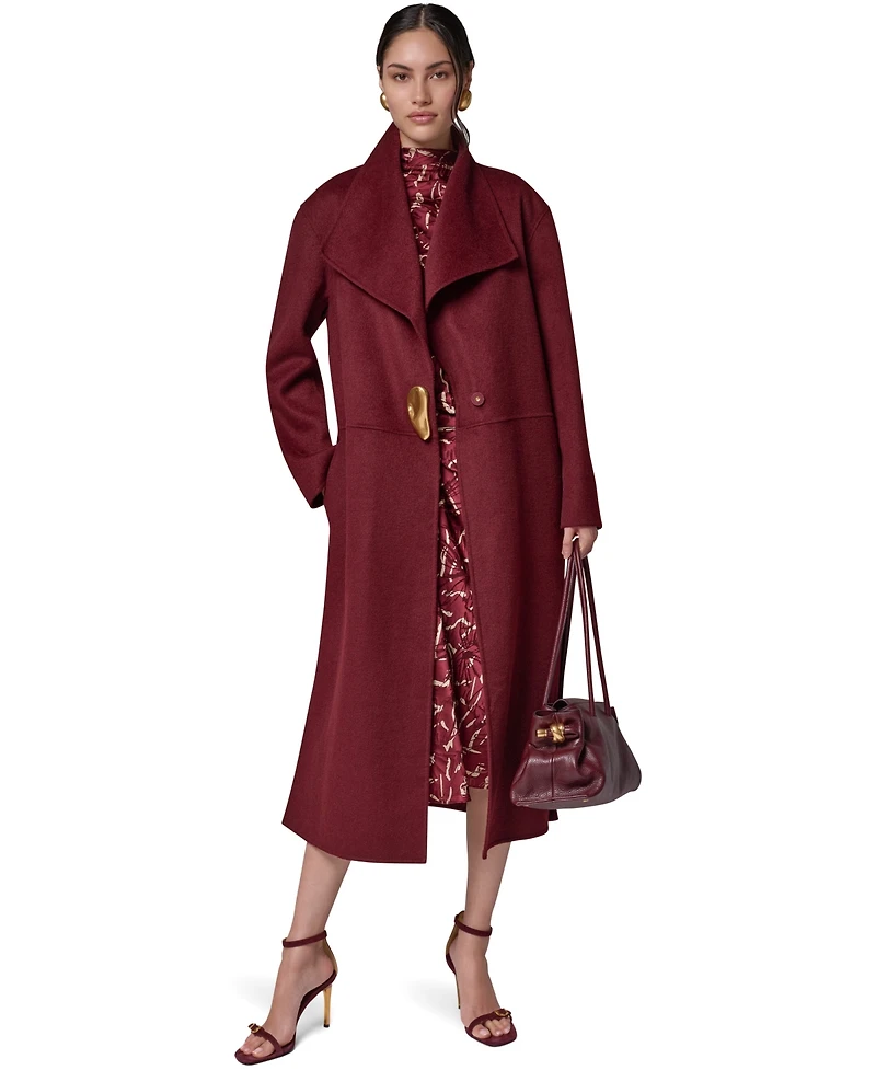 Donna Karan New York Women's Wool-Blend Oversized Coat