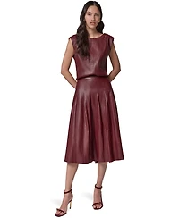 Donna Karan New York Women's Pleated A-Line High-Waisted Skirt