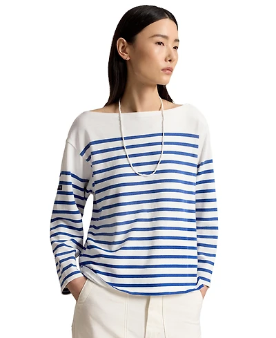 Polo Ralph Lauren Women's Striped Boat Neck Mariner T-Shirt