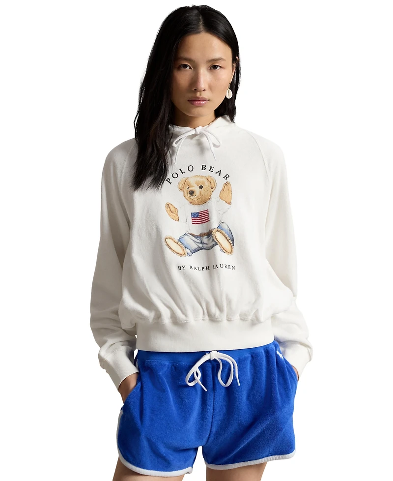 Polo Ralph Lauren Women's Drawstring Hood Raglan Sleeves Sweatshirt