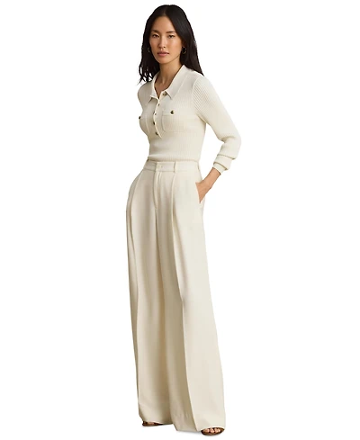 Lauren Ralph Women's High-Rise Wide-Leg Pants