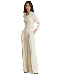 Lauren Ralph Lauren Womens High Rise Wide Leg Pants