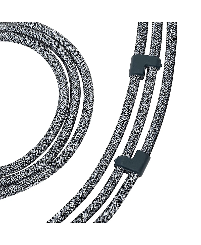 Ventev Ultrafast Trio 3-in-1 140W Braided Usb-c to Usb-c Cable for Laptops, Tablets and Phones