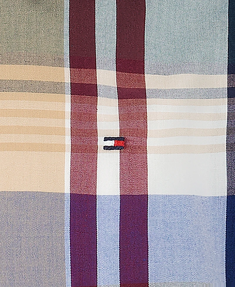 Tommy Hilfiger Boys' 4-20 Long-Sleeve Point-Collar Plaid Shirt