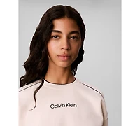 Calvin Klein Performance Women's Piped Crew Long-Sleeve Sweatshirt