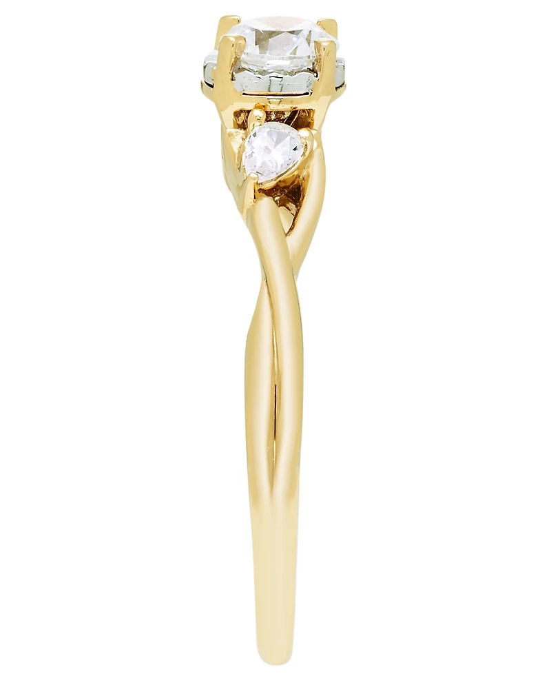 Macy's Diamond 3-Stone Ring (1/2 ct. t.w.) in 14k Yellow Gold
