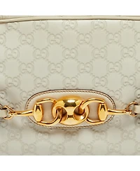 Pre-Owned Gucci Women's Large Wave Guccissima Leather Boston Satchel