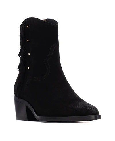 Xti Women's Suede Fringe Ankle Booties Carmela Collection