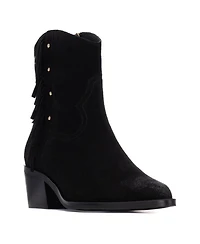 Xti Women's Suede Fringe Ankle Booties Carmela Collection