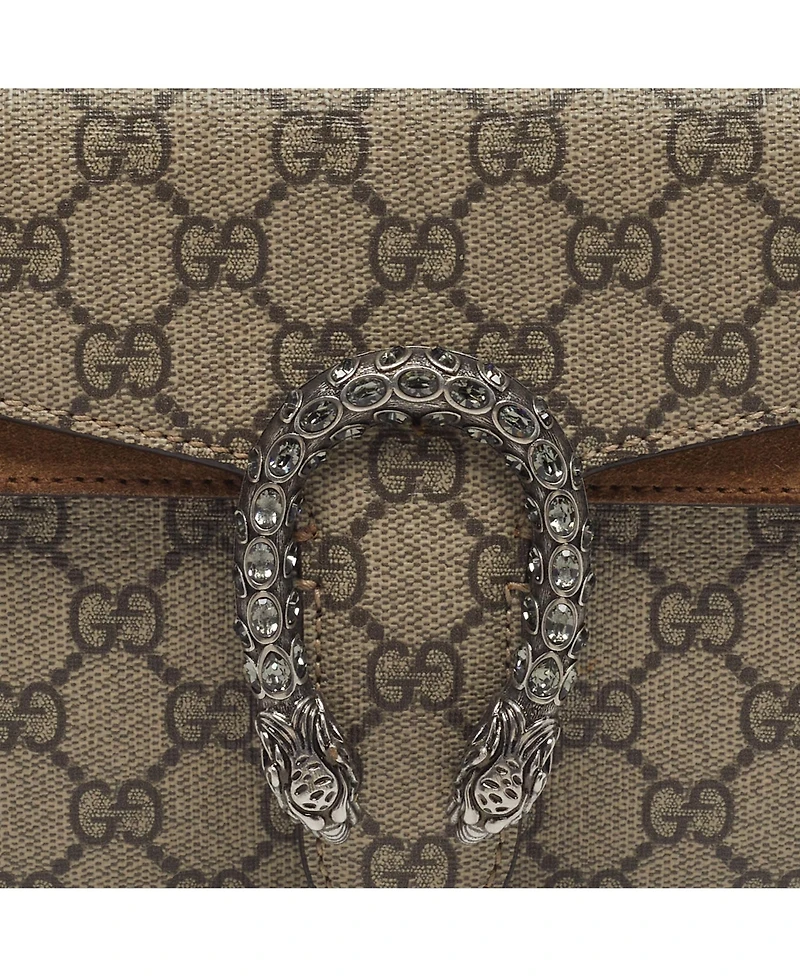 Pre-Owned Gucci Women's Dionysus Gg Supreme Crystal Shoulder Bag