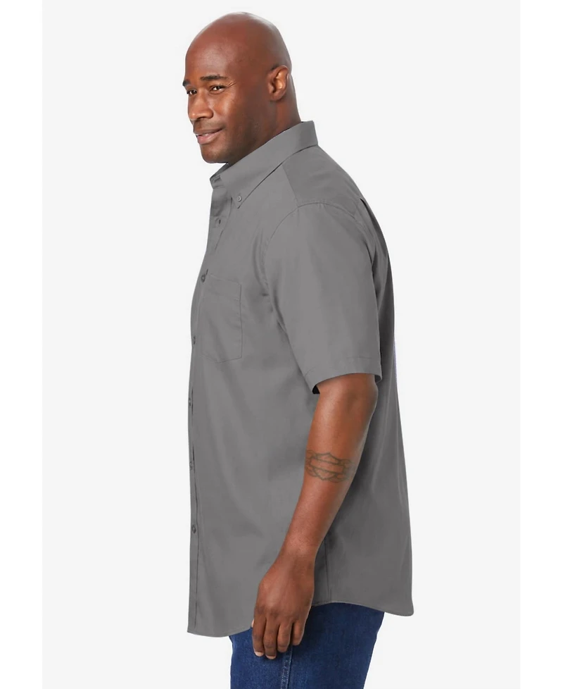 KingSize Big & Tall Wrinkle-Free Short-Sleeve Oxford Dress Shirt