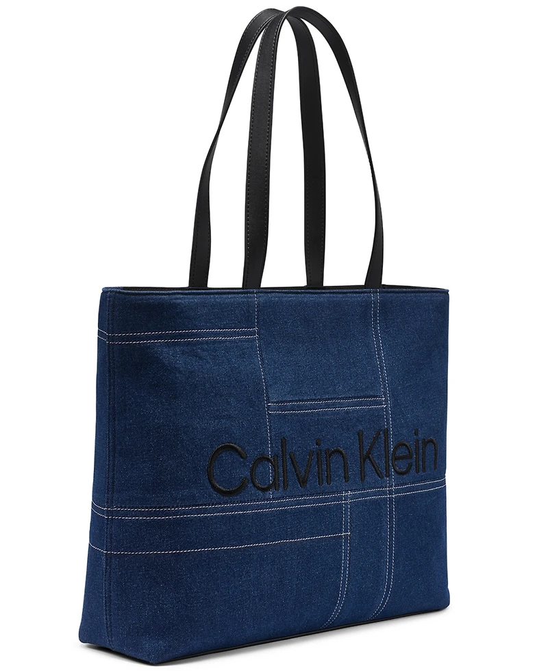 Calvin Klein Aurelia Large Denim Tote Handbag
