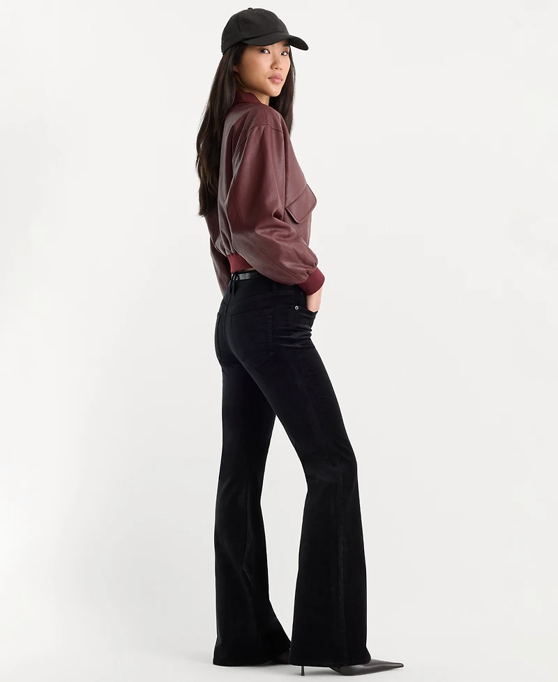 Good American Women's Legs High-Waisted Velvet Flare Jeans