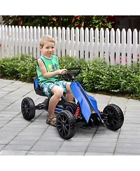 Yobtop Kids Pedal Go Kart with Adjustable Seat, Handbrake, 66 lbs Capacity, Ages 3-8