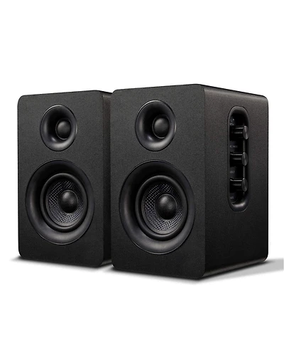Lofree 3 Inch Active Bookshelf Speakers Bluetooth 5.0 HiFi Sound Carbon Fiber Drivers with Treble Bass Adjustment