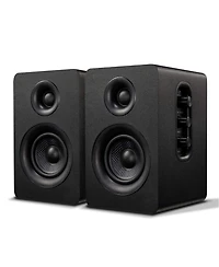 Lofree 3 Inch Active Bookshelf Speakers Bluetooth 5.0 HiFi Sound Carbon Fiber Drivers with Treble Bass Adjustment