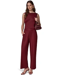 Donna Karan New York Women's Wide-Leg Pull-On Elastic-Waist Knit Pants
