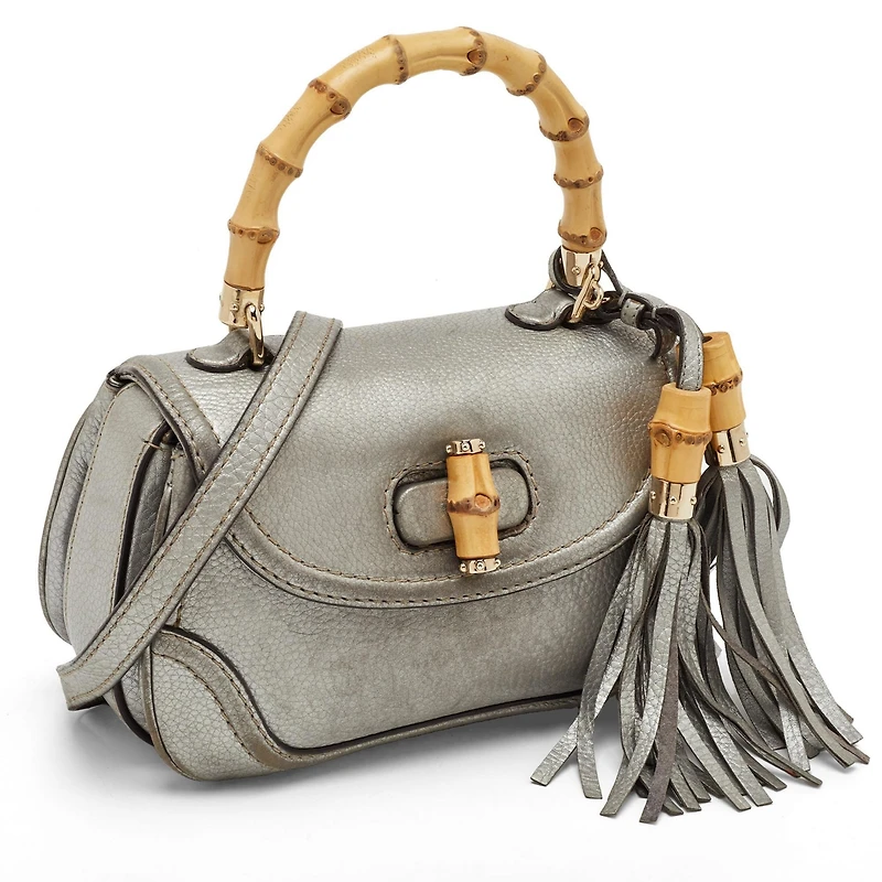 Pre-Owned Gucci Bamboo Shopper Leather Tote