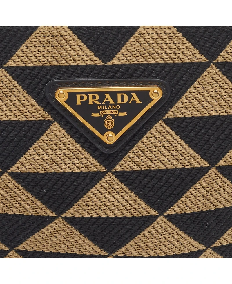 Pre-Owned Prada Women's Symbole Jacquard Triangle Shoulder Bag