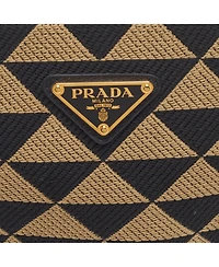 Pre-Owned Prada Women's Symbole Jacquard Triangle Shoulder Bag