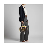 Pre-Owned Prada Women's City Fori Perforated Leather Chain Shoulder Bag