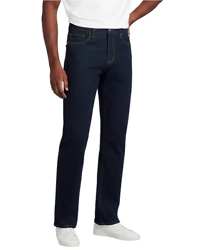 Lands' End Men's Stretch Comfort Waist Classic Straight Fit Forever Blue Jean
