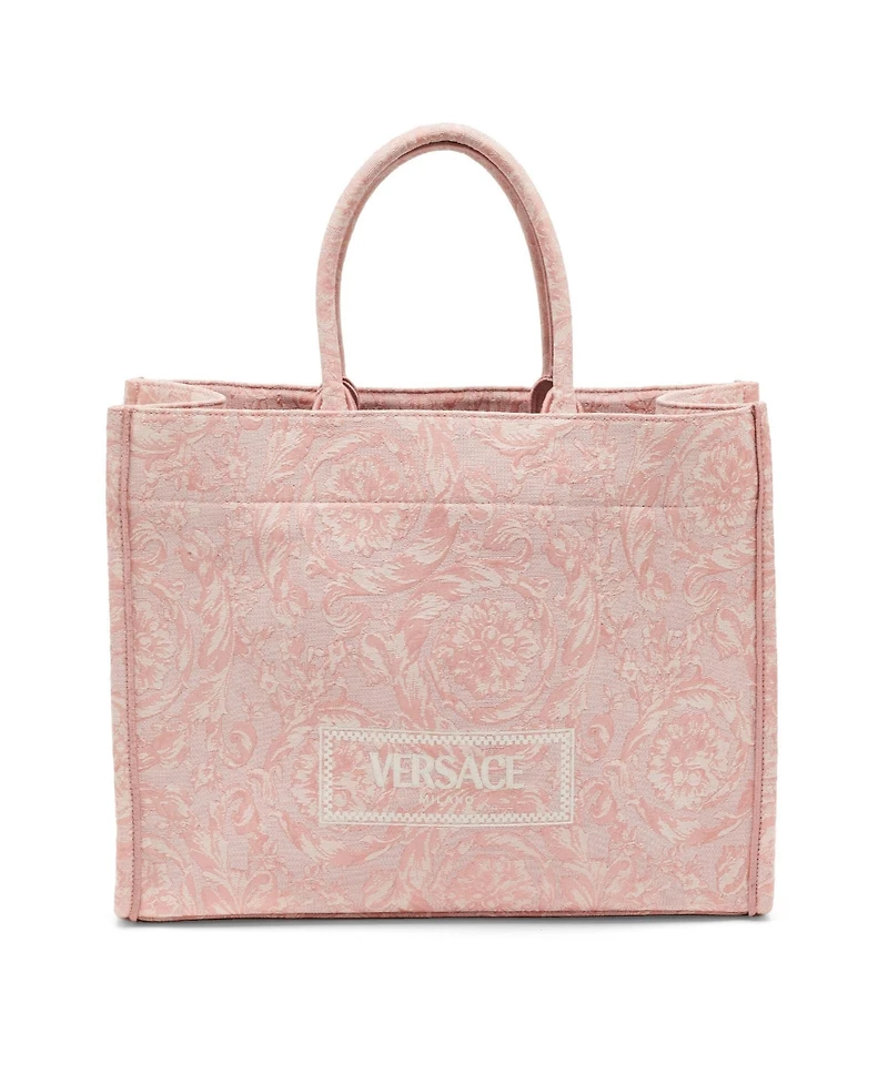 Pre-Owned Versace Women's Athena Barocco Jacquard Canvas Tote Bag