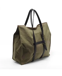 Pre-Owned Salvatore Ferragamo Canvas and Leather Buckle Tote Bag