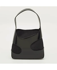 Pre-Owned Salvatore Ferragamo Cut Out Canvas and Patent Leather Shoulder Bag