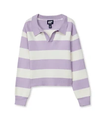 Lands' End Girls Long Sleeve Rugby Sweater