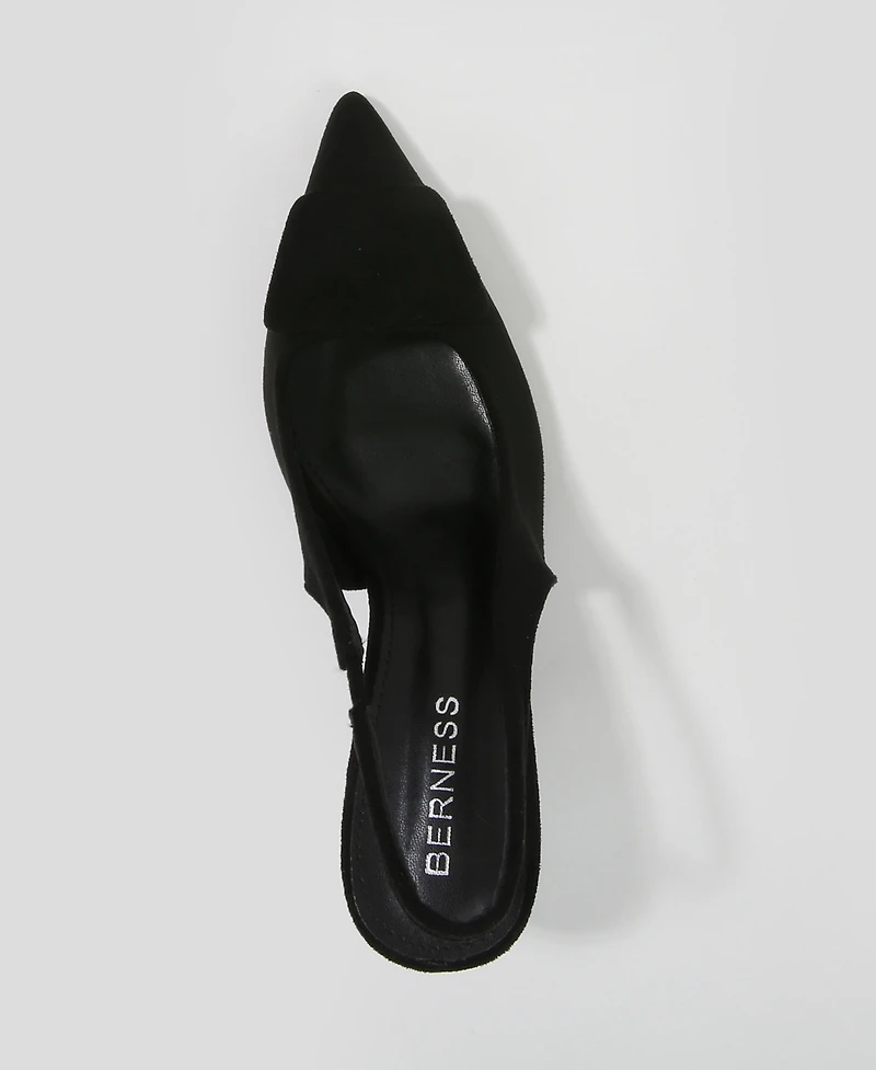 Berness Heddie Faux Suede Slingback Kitten Heels
